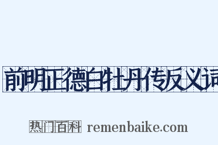 前明正德白牡丹传反义词是什么意思的图片